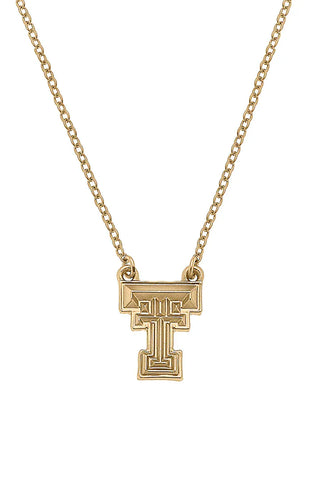 Canvas Women’s Necklaces Texas Tech Logo 24K Necklace