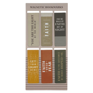 Christian Art Gifts Stationary Faith and Light Magnetic Bookmarks
