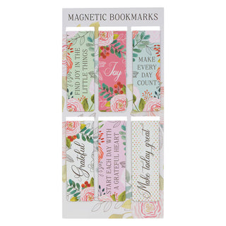 Christian Art Gifts Stationary Grateful Heart Magnetic Bookmark Set