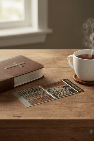 Christian Art Gifts Stationary Strong and Courageous Magnet Bookmark Set