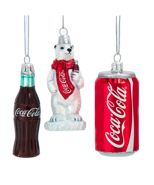 Coca Cola Glass Mini Ornament Set