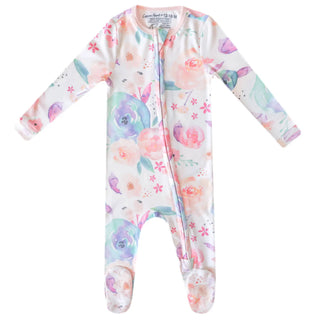 Copper Pearl Baby Gowns Bloom / 0-3 months Copper Pearl Zip Up Footie