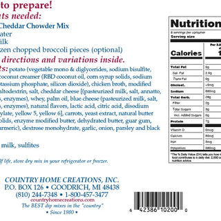 Country Home Creations Food Broccoli Cheddar Chowder Mix