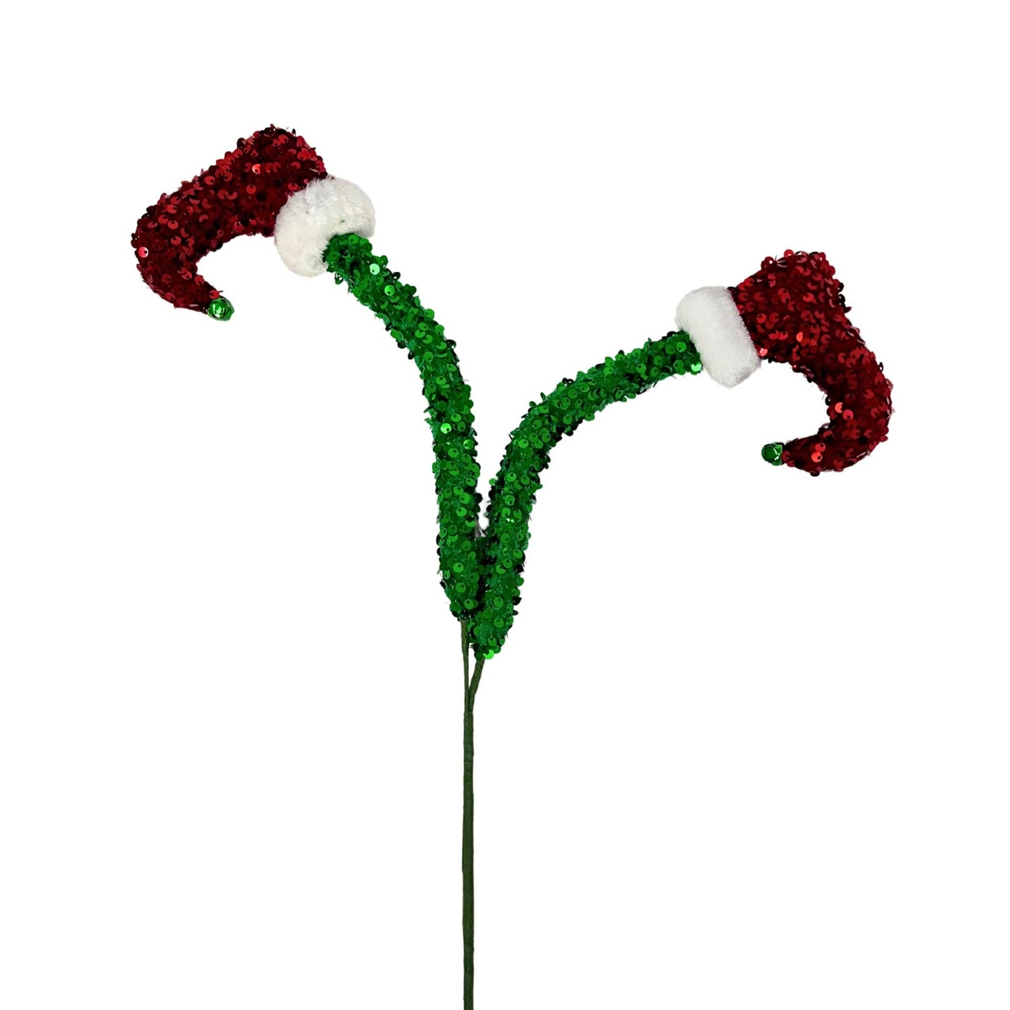 Sequined Fabric Elf Leg Spray 24"