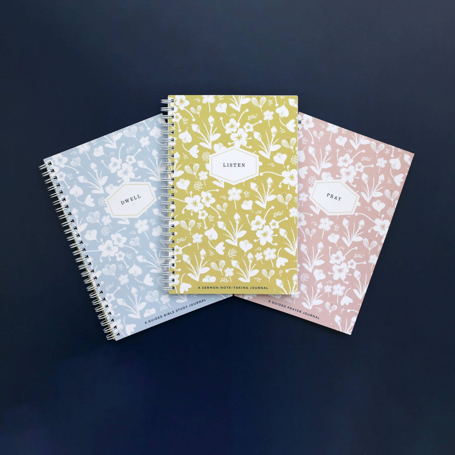 Listen Sermon Notebook, Marigold Floral