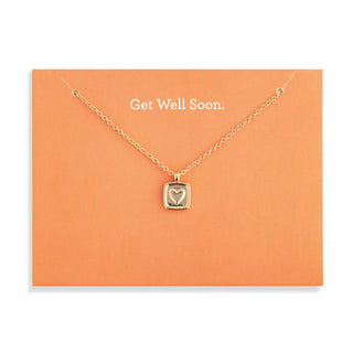 Demdaco Women's Necklaces Get Well Soon Card And Necklace Set