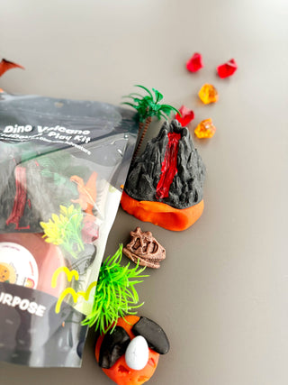 Earth Grown KidDoughs (KidDoughs by EGKD) Toys Dino Volcano KidDough Play Kit