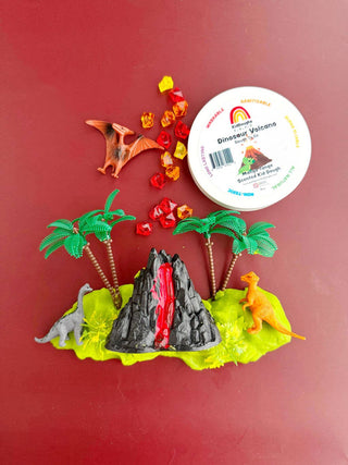 Earth Grown KidDoughs (KidDoughs by EGKD) Toys Dinosaur Volcano Dough-To-Go