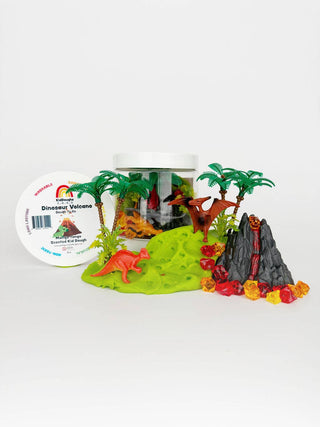 Earth Grown KidDoughs (KidDoughs by EGKD) Toys Dinosaur Volcano Dough-To-Go