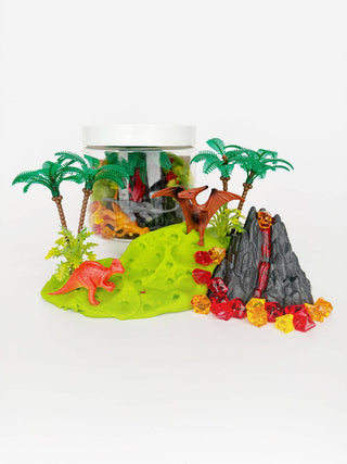 Earth Grown KidDoughs (KidDoughs by EGKD) Toys Dinosaur Volcano Dough-To-Go
