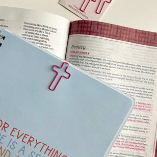 Pink Cross Paper Clips