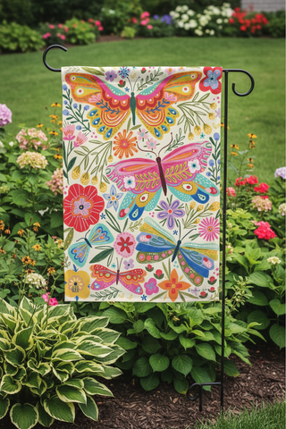 Butterflies Garden Flag