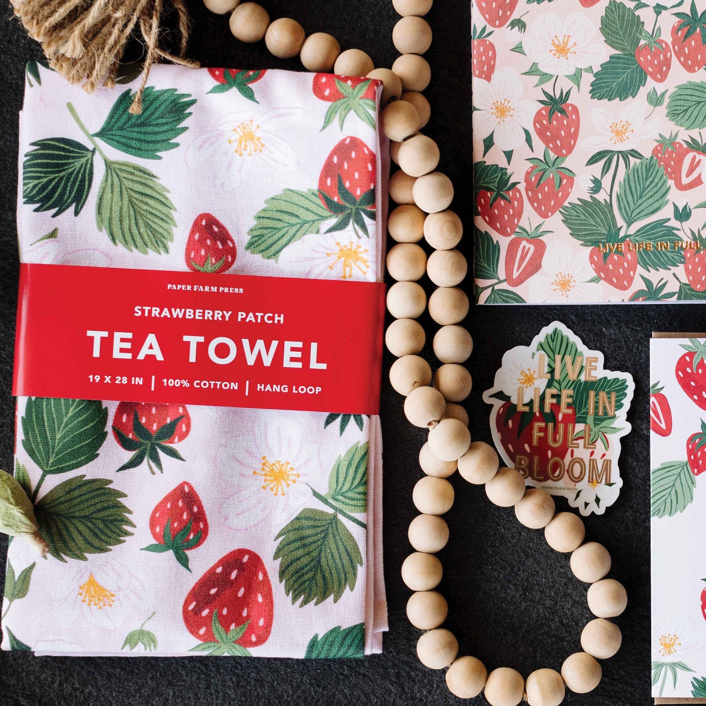 Live life in full bloom Strawberry Decal Stickers