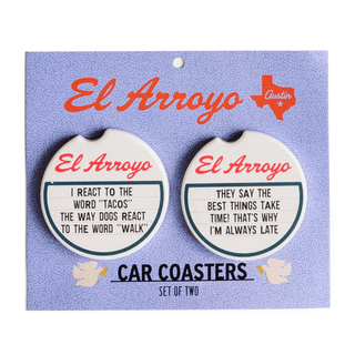 El Arroyo Car Accessories Always Late El Arroyo Car Coaster Set