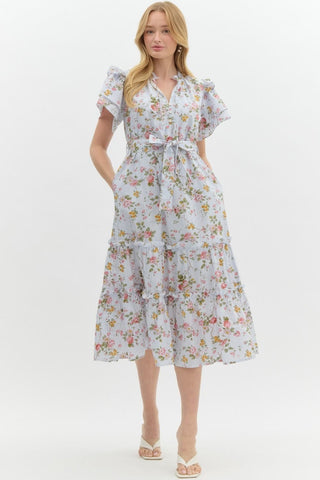 Entro Women’s Dress Blue Floral Dress