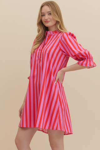 Pink Stripe Dress