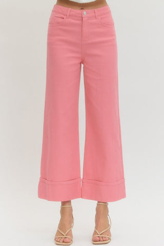 Entro Women's Pants Woven Ankle Pants