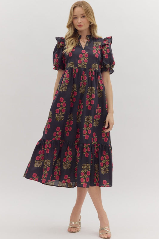Black Floral Dress