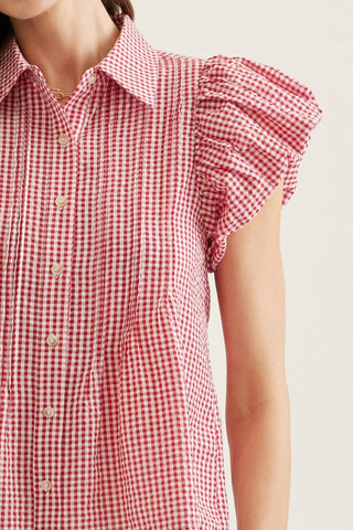 Red Plaid Top
