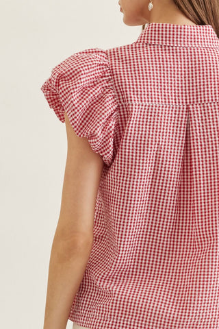 Red Plaid Top