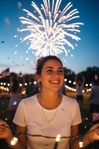 Evening fireworks display