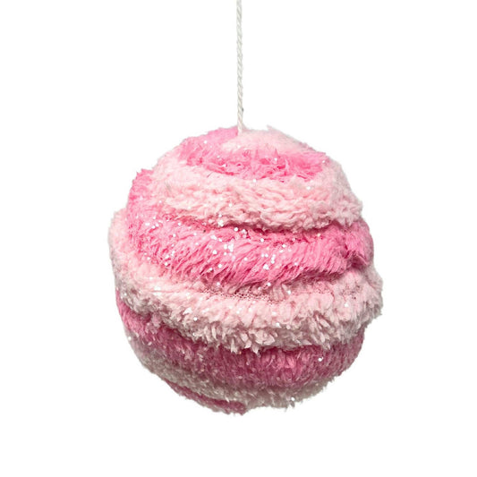 4" Pink Velvet Ornament