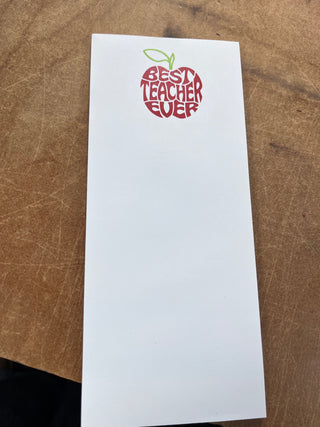 Feather Printing Stationary Best Teacher Ever Notepad