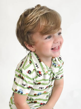 Goosie's Children's Clothes Farm Stripes Polo Shirt