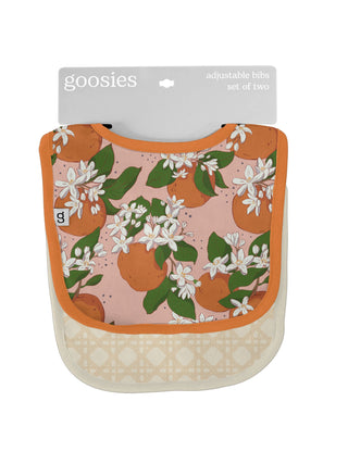 Goosie's Baby Bibs Orange Blossoms Bib Set
