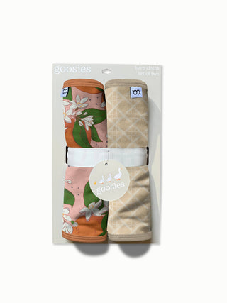 Goosie's Baby Burp cloths Orange Blossoms Burp Cloth Set