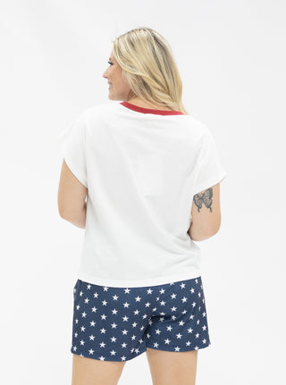 GRACE+EMMA by Southern Grace Women's Bottoms Blue and White Star Shorts