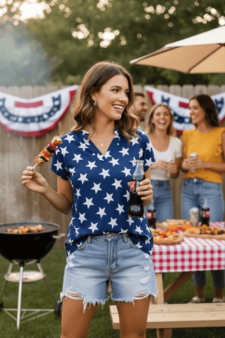 GRACE+EMMA by Southern Grace Women's Tops Nicole Star Top