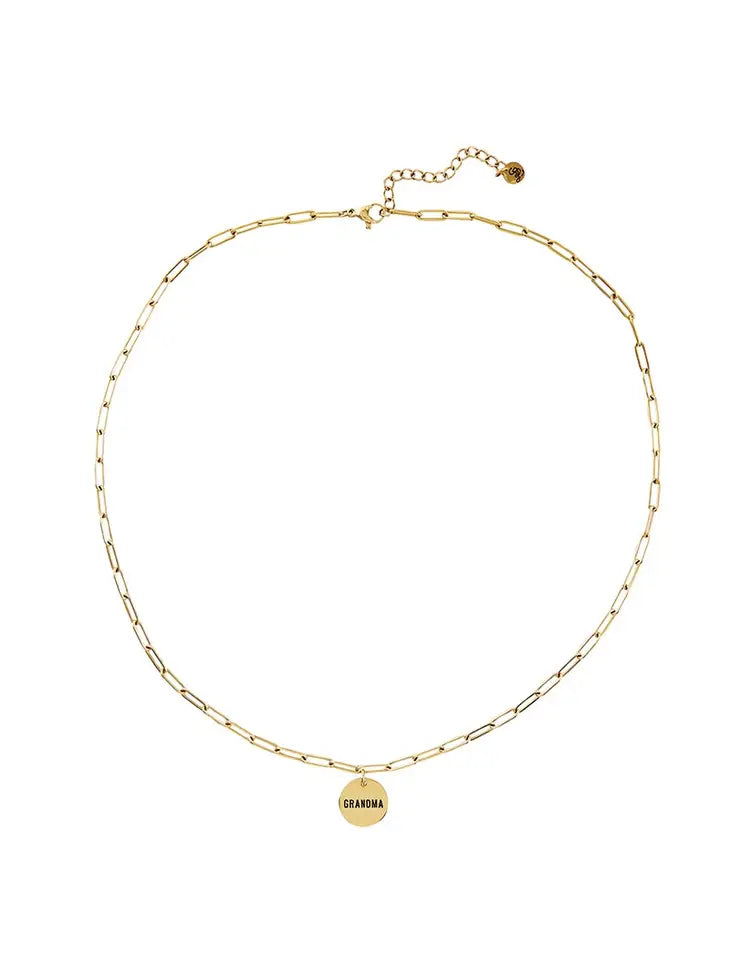 "Grandma" gold necklace