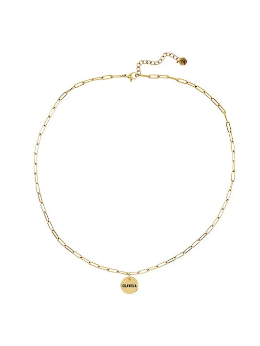 "Grandma" gold necklace