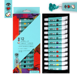 Bright Stripes Arts & Crafts iHeartArt 12 Acrylic Paint Tubes