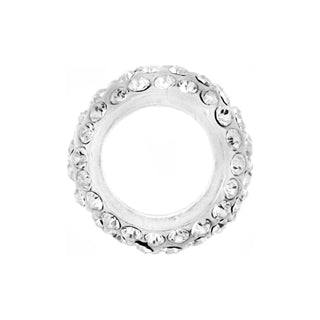 Brighton Ice Diva Spacer bead with clear crystals in silver setting