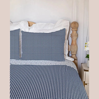 Anthia Gingham Navy Standard Sham