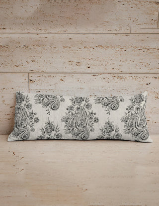 Ida Mae Home Blankets Saddle Paisley Black Quilted Pillow