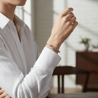 Brighton Alcazar Duet Heart bangle lifestyle image worn on wrist