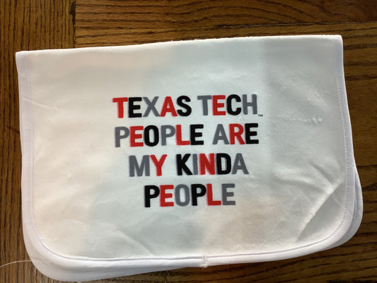 Texas Tech People Burp Cloth