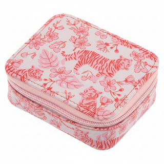 Tiger Travel Pill Case close-up showing tiger pattern and compact design
