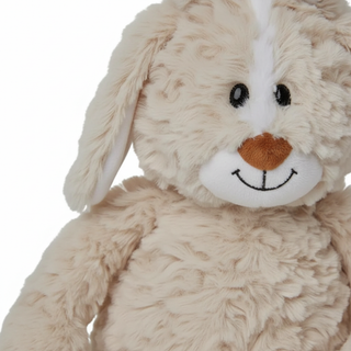 Close-up detail of Benny's soft plush fabric and sweet face