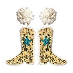 Gold Shania Boot Earrings