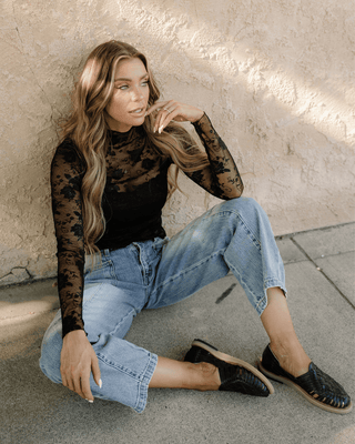 Indie & Co. | Women's Apparel Women's Tops Black Floral Lace Top