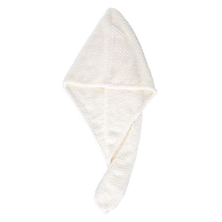 Bella Sleep+Spa Women's Hair Ivory Microfiber Hair Towel