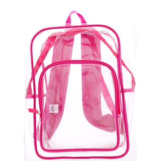 Jane Marie Backpack Hot Pink Clear Backpack
