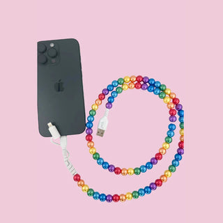 JILLIAN INK LLC Electronics Multi Beaded Phone Charger with Dual Cables