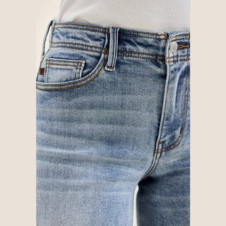 Judy Blue Women's Bottoms Judy Blue Mid Rise Wide Leg Ankle Jeans