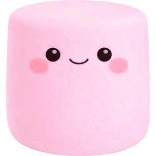 Keycraft Big Squij pink marshmallow squishy toy with cute kawaii smiling face