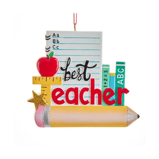 Kurt Adler Christmas Ornament Best Teacher Ornament
